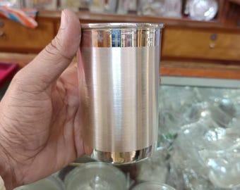 999 Pure Silver Handmade Water Milk Glass Tumbler Drinking Utensils