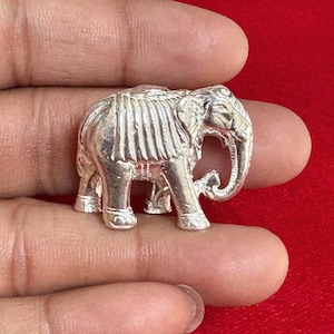 925 Elephant Figurine Customized Sculpture Down Trunk Silver Elephant Idol
