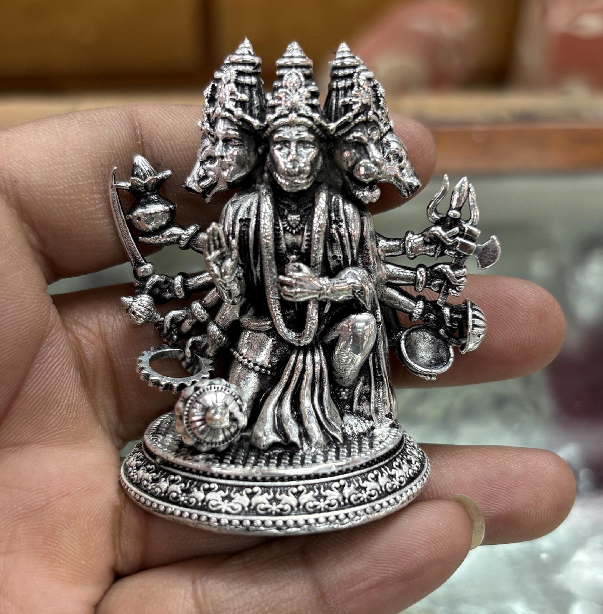 925 Sterling Silver Panchmukhi Hanuman Statue Lord Hanuman Idol - Etsy