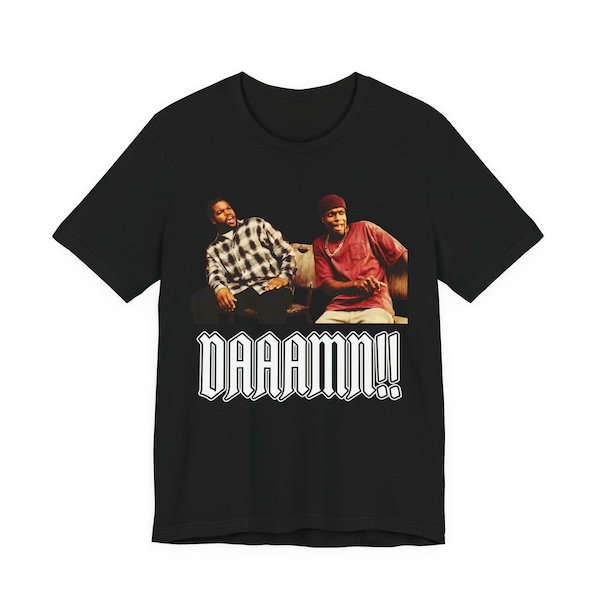 Camiseta "Friday Dammmn" | Camiseta com estampa de meme clássico de filme | Camiseta unissex engraçada de comédia | Camiseta retrô para fãs de filmes dos anos 90