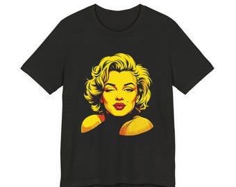 Marilyn Monroe Pop Art Wink Kiss Unisex Grafik-T-Shirt