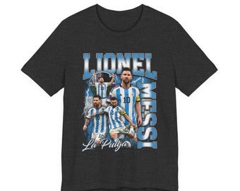 Lionel Messi T-Shirt | Fußball-Legende Grafik-T-Shirt | Unisex Fußball Fan-Shirt | Argentinien Futbol Top | WM inspiriert Sport Geschenk