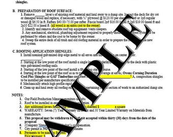 Plantilla Word de propuesta para tejas asfálticas