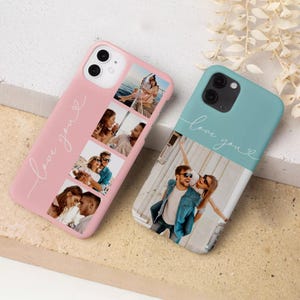 Custom Text Family Photo Phone Case For Apple iPhone Personalized Phone Covers Custom Name Cases For iphone 16 / 15 / 14 Women Custom Gift