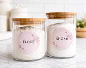 Kitchen Pantry Labels Printable PDF | Jar & Storage Organization Stickers | Printable Sticker | DIY Kitchen | Home Decor DIY
