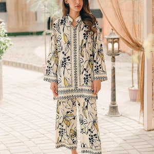 Trendy digital printed co-ord set for women,casual wear dress,resort dress.