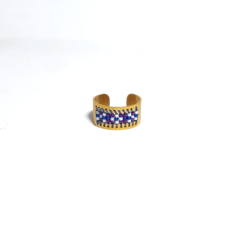 Patriotic Bracelet Seed Bead Bracelet Independence Day Jewelry