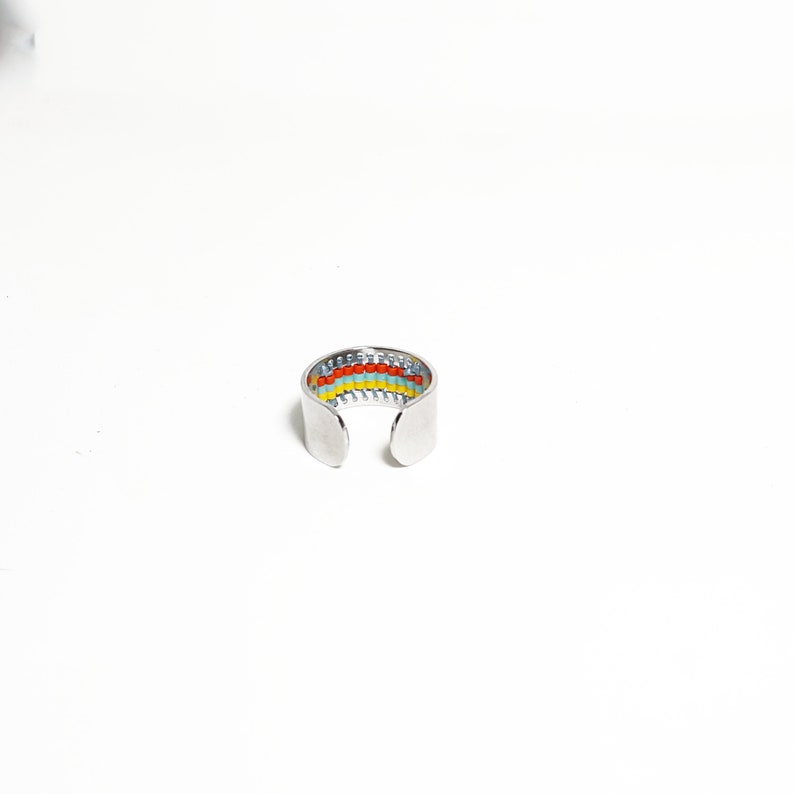 Womens Jewelry Beaded Ring Gifts for Her Beaded Adjustable Ring