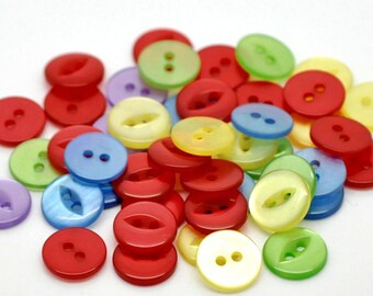 BULK 100 Buttons Bright and Colorful Ideal for Sewing and | Etsy