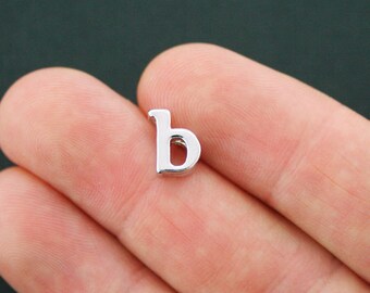 SC4129 8 Alphabet S Connector Charms Antique Silver Tone
