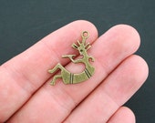 SALE 5 Kokopelli Charms Antique Bronze Tone 2 Sided - BC462