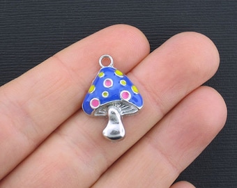 25 Wine Charm Hoops Silver plated 20mm Z080