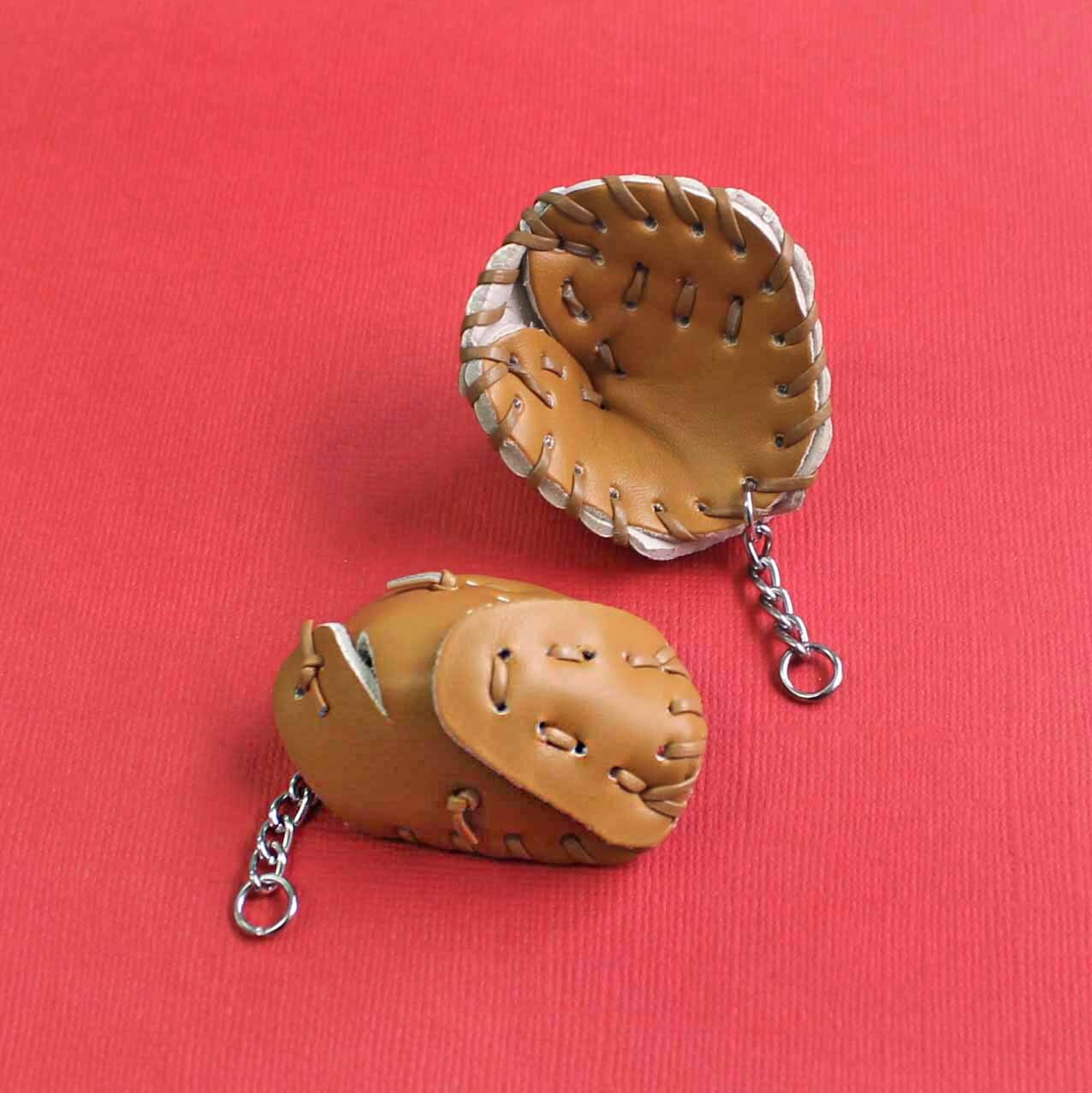 Baseball Glove Charms with Attached Chain Perfect for Sports Etsy
