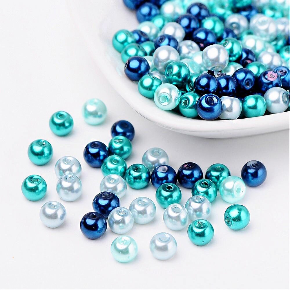 BULK 200 Glass Beads 6mm Assorted Colors with Shades of Etsy