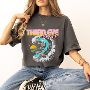 Vintage Band Style Tee, 90s Rock Aesthetic Shirt, Summer Graphic T-shirt