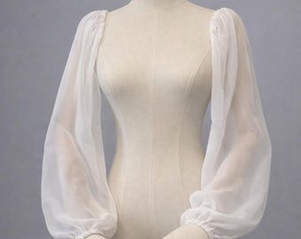 Brautärmel: Abnehmbare, elastische Chiffon-Hochzeitskleidriemen an der Schulter