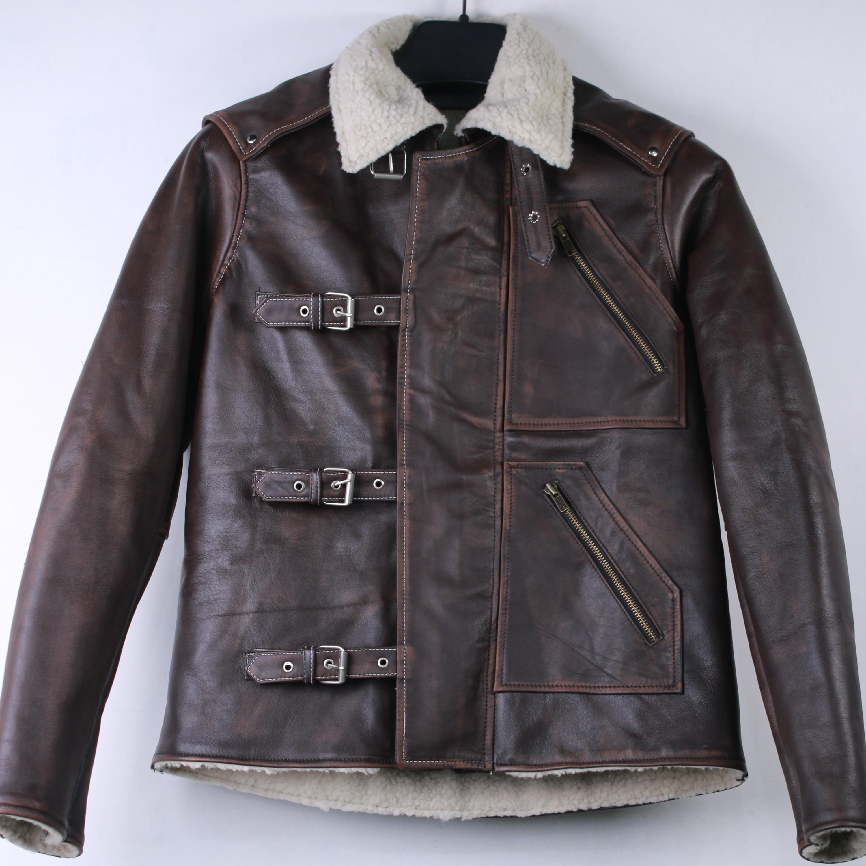 Handmade Wolfenstein Jacket: Distressed Sheepskin Leather