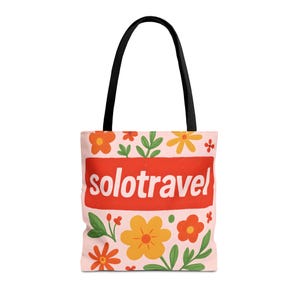 Floral Travel Tote Bag: Solo Traveler Gift