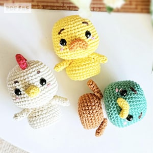 Duck Amigurumi Crochet Pattern | Mallard Duck, Rooster & More | Cute Animal Plushie PDF Pattern | DIY Keychain Toy | Digital Download