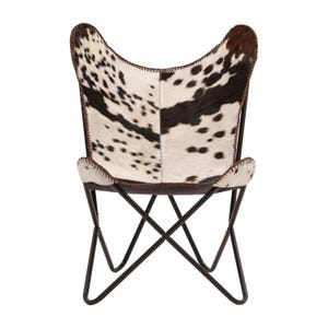 Leather Butterfly Chair with Original Hide Indian Bkf Cowhide Relaxing Chair