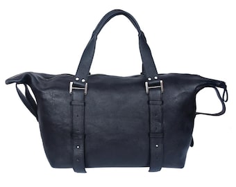Handmade Leather Duffle Bag Men | Genuine Leather Weekender Bag | Handmade Leather Travel Bag | Carry On Bag | Leather Duffle Bag 30 Inch