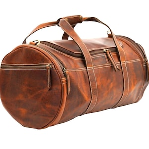 Bolsa de viaje de cuero personalizada: bolsa de viaje de fin de semana de 50 cm