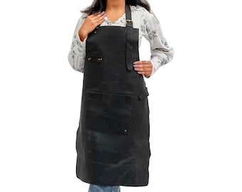 Leather Apron, Woodworking Apron, Welding Apron, BBQ Apron, Grilling Apron, Heavy Duty Apron Genuine Leather