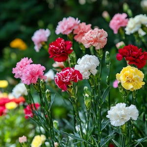 Carnation Seeds – 100/200/500 Seeds, Mixed Color Dianthus Flowers, Long-Lasting Cut Flowers, Easy to Grow Garden Seeds