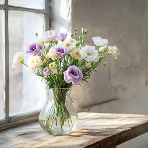 Mixed Eustoma Seeds | 100/200/500 Romantic Blooms | Lisianthus Cut Flower Seeds