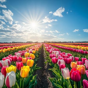 Premium Tulip Bulbs | 1/2/5 Dutch Flower Bulbs for Spring Garden | Easy to Grow Perennial Blooms