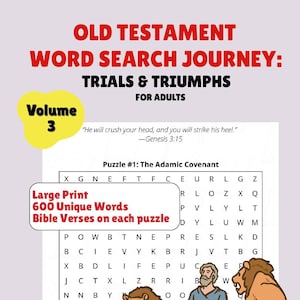 Old Testament Word Search Journey: Trials & Triumphs | Large Print Word Puzzle | Vol 3