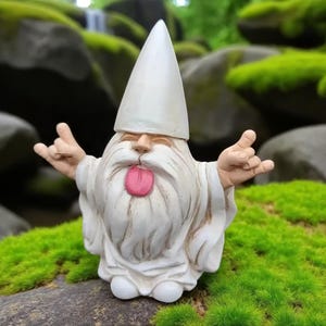 Funny Rocking Chair Gnome Statue for Garden | Resin Outdoor Lawn Ornament | Spring Summer Yard Decor | USA UK Gift for Gnome Lovers