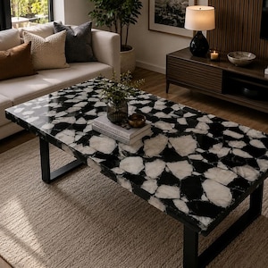 Natural Agate Dining Table Top Handmade Gemstone Kitchen Slab Conference Meeting Decors