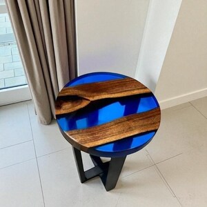 Live Edge Epoxy Resin Coffee Table: Handmade Modern Wood Decor
