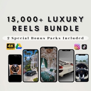 15,000+ Luxury Reels Bundle | Lifestyle Reels, Cars, Yachts, Jets, Millionaire Life | Instagram, TikTok, YouTube Content Library