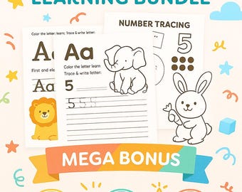 Mega Preschool Learning-bundel: 50.000+ activiteitenpagina's (afdrukbaar PLR)