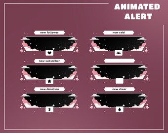 Avvisi di streaming animati Pink Starlight – Sovrapposizione galassia pastello (download digitale)
