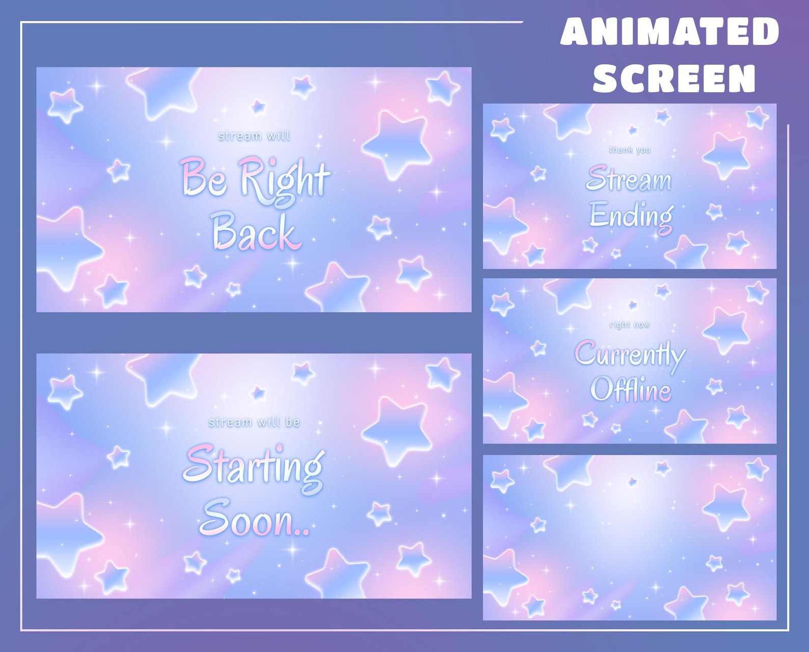 Star Glow Stream Screen Overlay for Streamers – Fully Animated, Magical ...