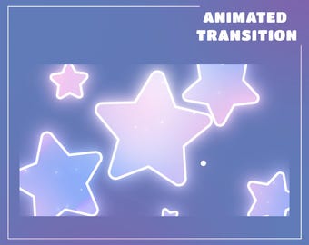 Star Glow Stream Transition Overlay for Streamers – Fully Animated, Shining Stars Animated Transition, Magic Transition, Glow Stars Vibes