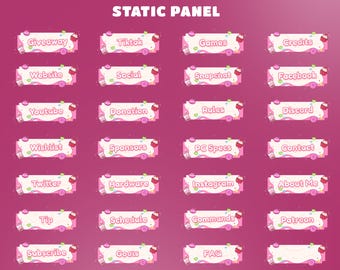 Pink Cupcake Stream Panel Overlay, Glossy Liquid Highlights, Soft Bubble Accents, Tiny Star Sprinkles, Floating Dots, Frosting Cream Waves