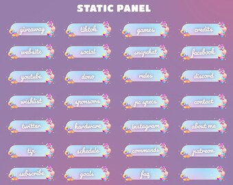 Candy Wonderland Stream Panel Overlay, Cozy Streamer, Pastel French Macarons, Assorted Candy Pieces, Rainbow Frosting Cupcakes,Vanilla Cream