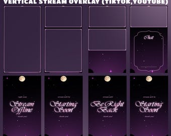 Moonshadow Butterfly Realm TikTok Stream Overlay, Mystic Mushrooms, Fantasy Forestart, Magical Creatures Vibe, Magical Purple Stream Overlay