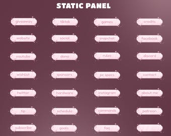 Sweet Paws Stream Panel Overlay for Streamers – Pastel Twitch Panel,  Soft Pink White Overlay, Paw Print Panel, Heart Aesthetic, Soft Bubble