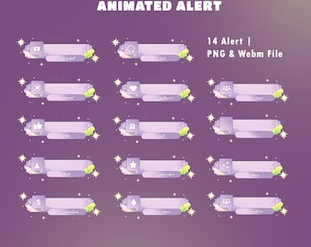 Sparkle Lake Stream Alert Overlay for Streamers – Fully Animated, Purple Blue Overlay, Fairy Forest Vibes, Dreamy Lake View, Glowing Stars