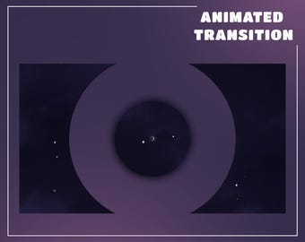 Animated Starlight Stream Transition: Celestial Cosmic Design (Digital Download) – Fully Animated, Moon Star Twitch Overlay, Dark Vtuber