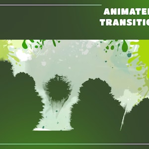 Paint Splash Stream Transition Overlay for Streamer – Fully Animated, Green Splash Transition, Paint Splatter Transition, Nature Transition