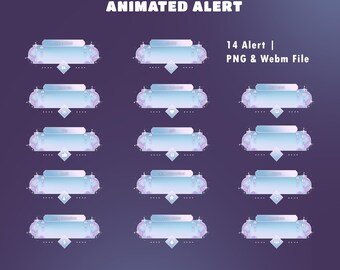 Hydrangea Haven Stream Alert Overlay, Stream Alerts Design, OBS Streamlabs Setup Ready, Cloud Kingdom, Celestial Fantasy, Cozy environment