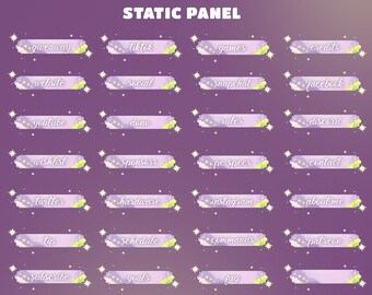 Sparkle Lake Stream Panel Overlay for Streamers – Pastel Twitch Panel, Purple Blue Panel, Fairy Forest Vibes, Dreamy Lake View, Glowing Star