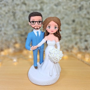 Wedding cake bride and groom, anime wedding cake topper, cute wedding cake topper, bride and groom figurine, romantic wedding cake topper