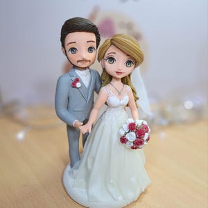 Figura de pastel de bodas personalizada, pareja personalizada, regalo único para boda, figura de pareja personalizada